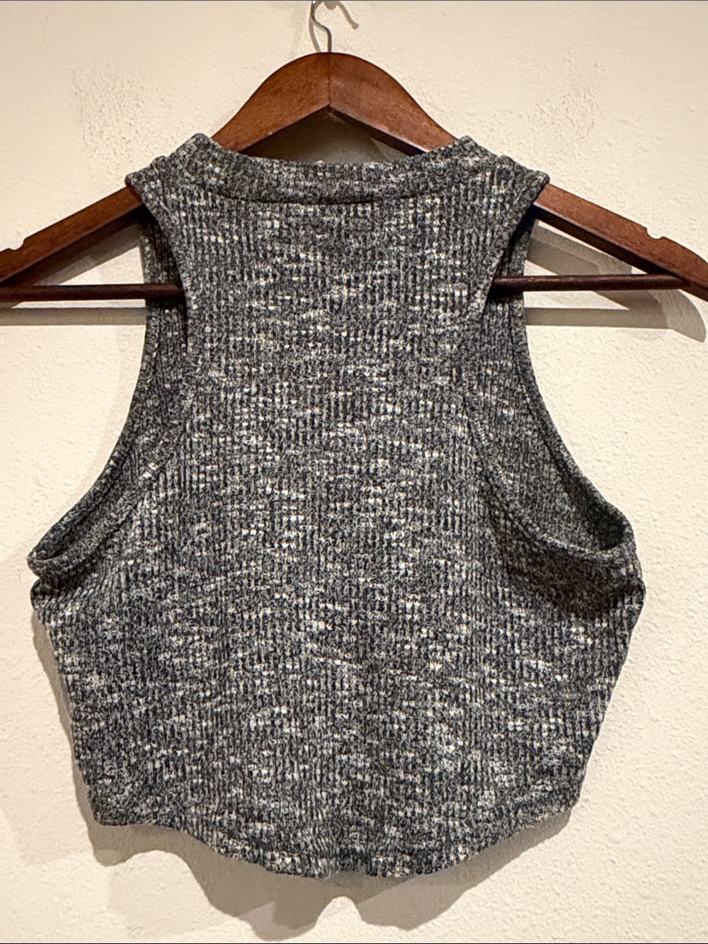 Gymshark Charcoal Ribbed Cropped Tank Top - Picture 5 of 7